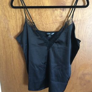 Lace Trim Silky Cami